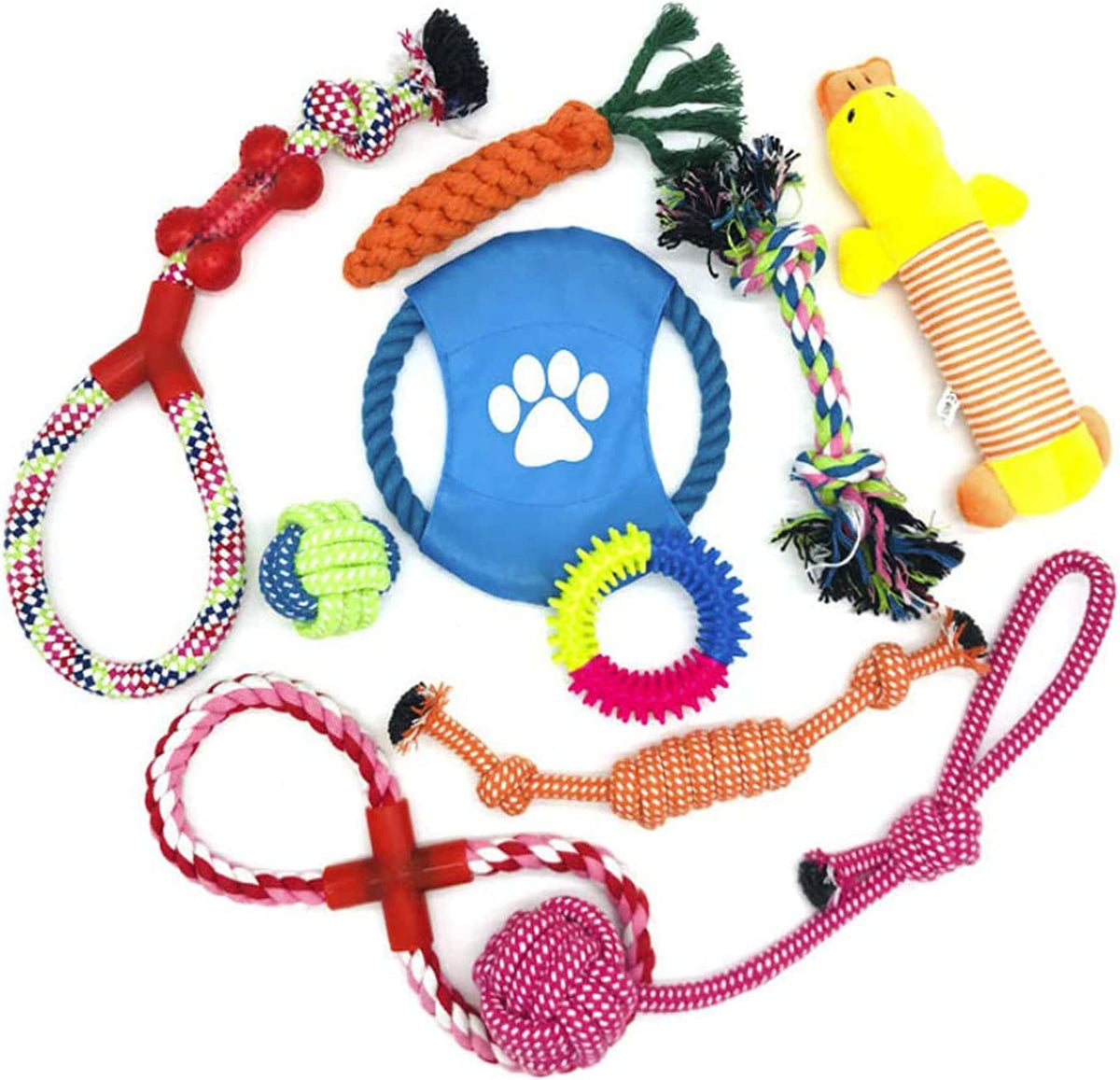 My Pet Buddy 10 Pieces Braided Rope Toys